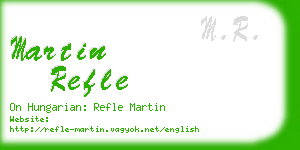 martin refle business card